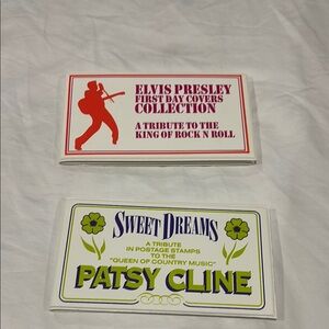 Elvis Presley and Patsy Cline Collector Stamp Postcard